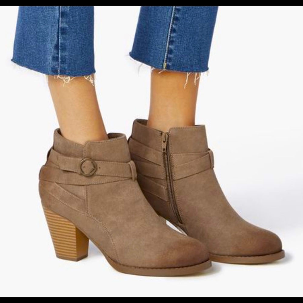 JustFab Freda Block heel ankle bootie
